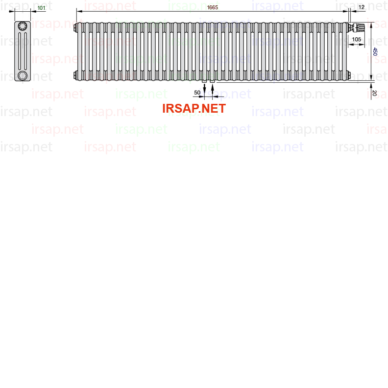 Радиатор IRSAP Tesi 30450/37 T52 CL 01